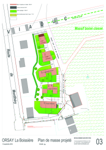 ORSAY LA BOISSIERE  Plan de masse projeté